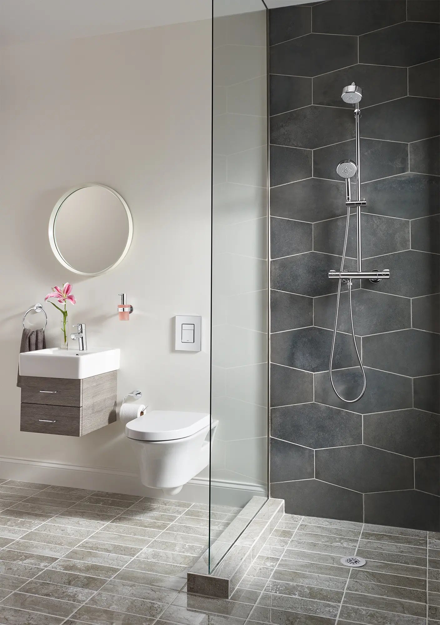 GROHE 27575002 Tempesta 100 Hand Shower - 4 Sprays, 2.5 GPM - Chrome