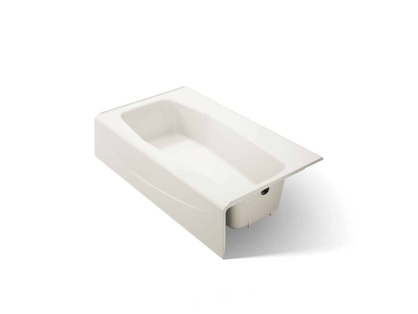 KOHLER K-714-96 Villager 60" x 34-1/4" alcove bath, right drain - Biscuit
