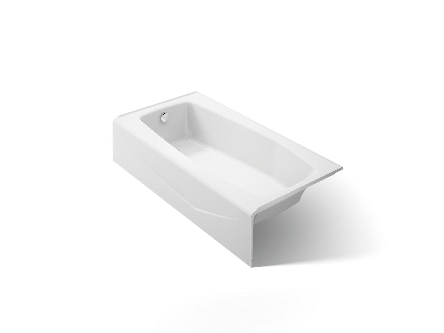 KOHLER K-715-0 Villager 60" x 30-1/4" alcove bath, left drain - White