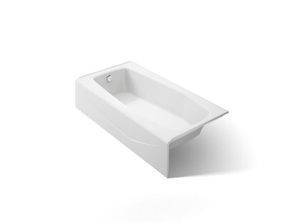 KOHLER K-715-0 Villager 60" x 30-1/4" alcove bath, left drain - White