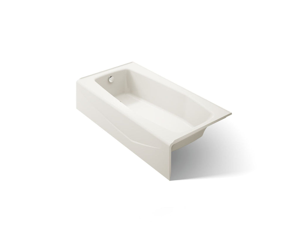 KOHLER K-715-96 Villager 60" X 30-1/4" Alcove Bath, Left Drain - Biscuit