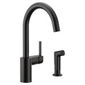 MOEN 7165BL Align One-Handle High Arc Kitchen Faucet - Matte Black