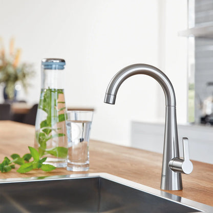GROHE 30026DC2 GROHE Zedra Single-Handle Beverage Faucet (Cold Water Only) with Filtration 1.75 GPM - Supersteel
