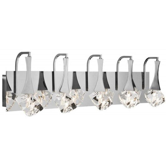 ELAN 83777 Rockne 5 Light LED Vanity Light - Chrome