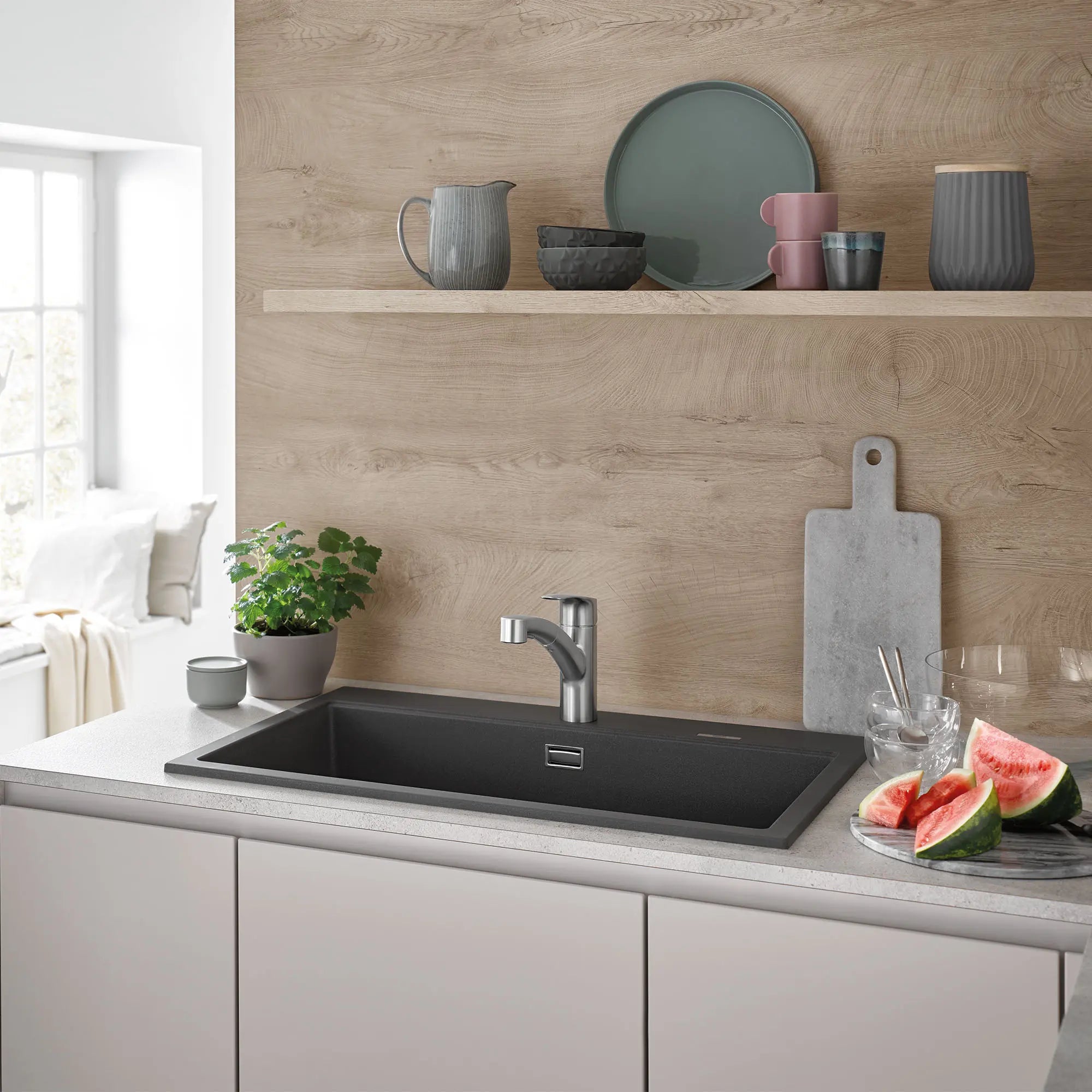 GROHE 30306DC1 Eurosmart Single-Handle Dual Spray Pull-Out Kitchen Faucet 1.75 gpm - Supersteel