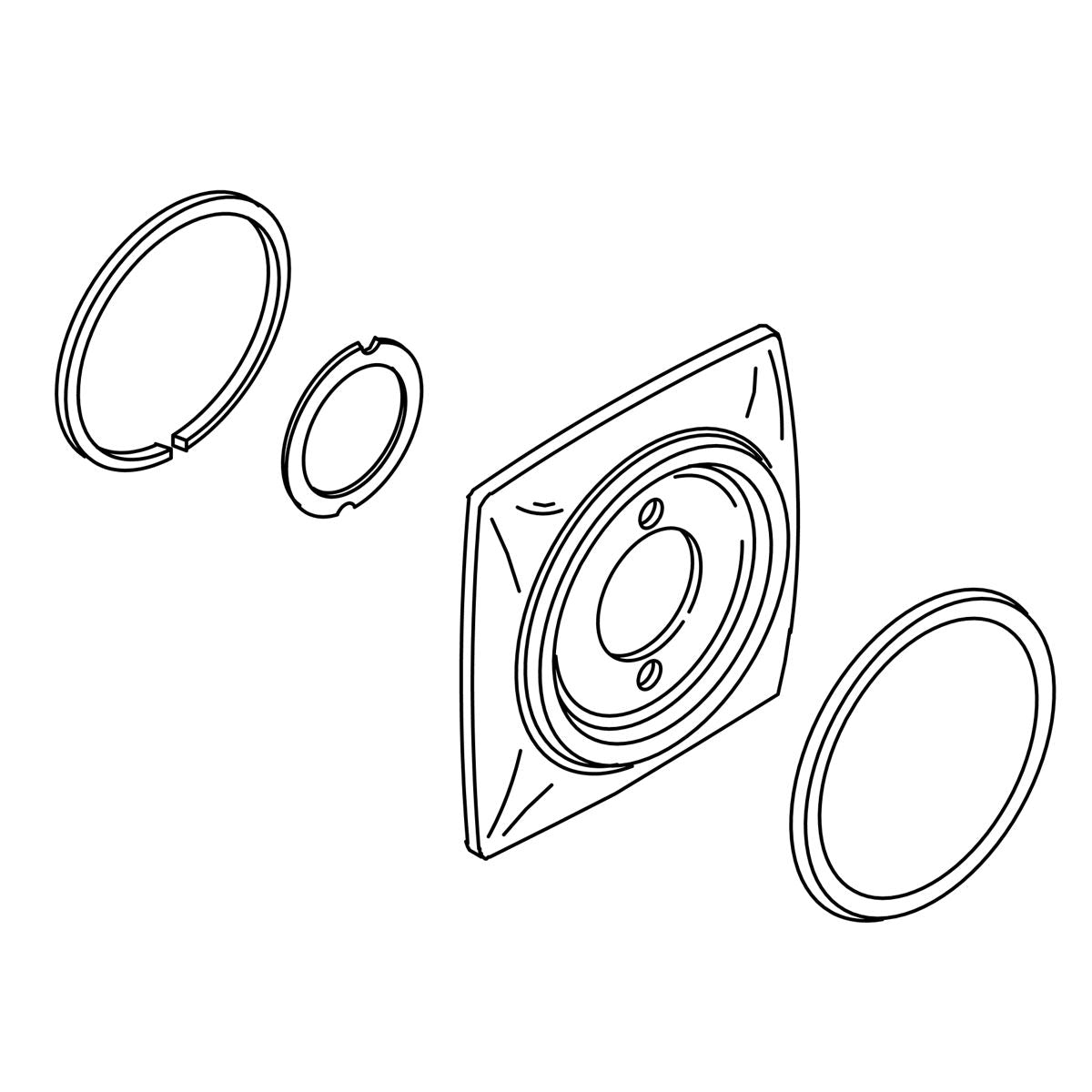 KOHLER Escutcheon Kit, Sc - Polished Chrome, K-71839-CP
