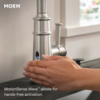 MOEN 7185EWSRS Brantford Motionsense Wave One-Handle Pulldown Touchless Kitchen Faucet - Spot Resist Stainless