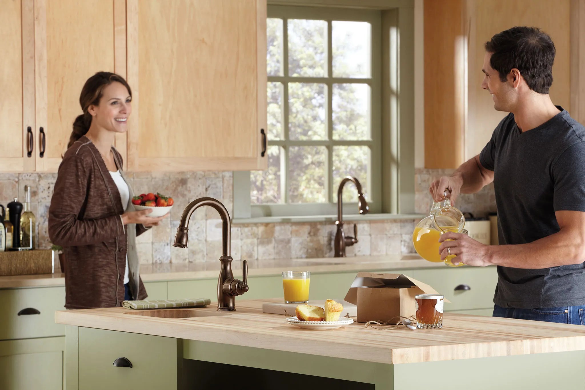 MOEN 7185ORB Brantford One-Handle High Arc Pulldown Kitchen Faucet - Oil Rubbed Bronze