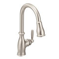 MOEN 7185SRS Brantford One-Handle High Arc Pulldown Kitchen Faucet - Spot Resist Stainless