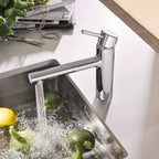 GROHE 31453001 Concetto Single-Handle Pull-Out Kitchen Faucet Dual Spray 1.5 GPM - Chrome
