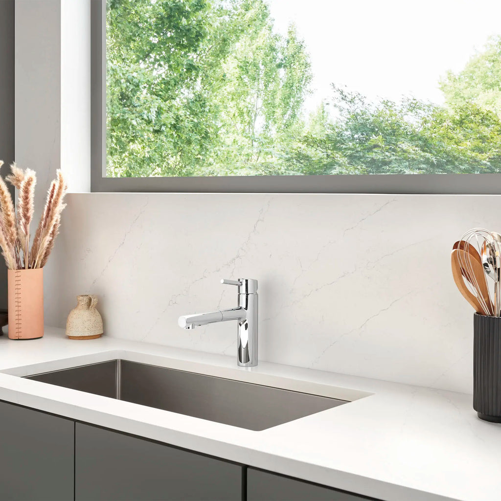 GROHE 31453001 Concetto Single-Handle Pull-Out Kitchen Faucet Dual Spray 1.5 GPM - Chrome