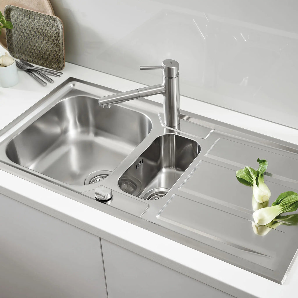 GROHE 31453DC1 Concetto Single-Handle Pull-Out Kitchen Faucet Dual Spray 1.5 GPM - Supersteel