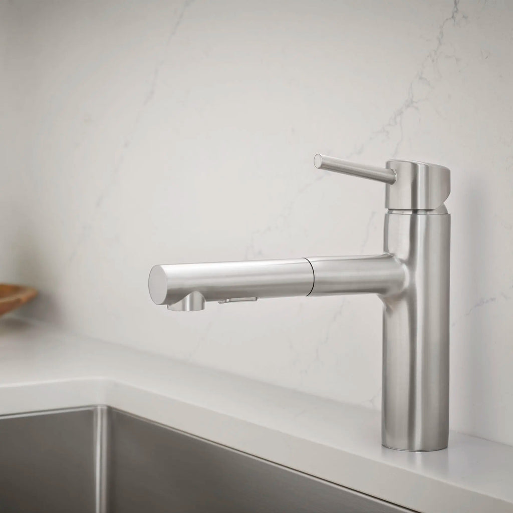 GROHE 31453DC1 Concetto Single-Handle Pull-Out Kitchen Faucet Dual Spray 1.5 GPM - Supersteel