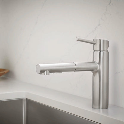 GROHE 31453DC1 Concetto Single-Handle Pull-Out Kitchen Faucet Dual Spray 1.5 GPM - Supersteel