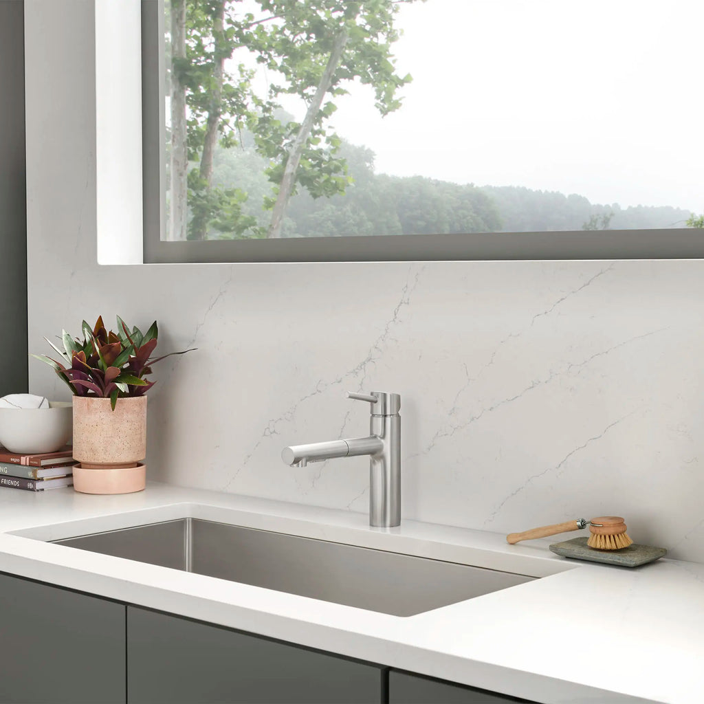 GROHE 31453DC1 Concetto Single-Handle Pull-Out Kitchen Faucet Dual Spray 1.5 GPM - Supersteel