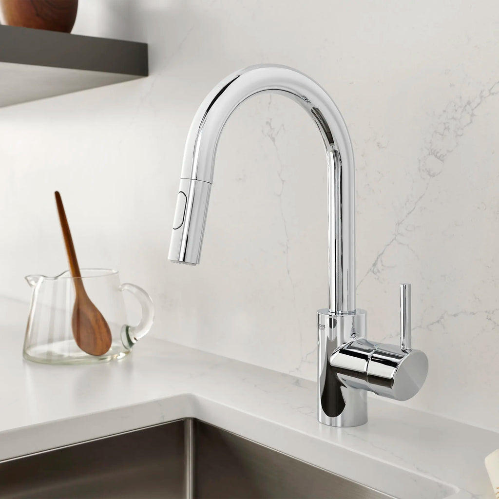 GROHE 31479001 Concetto Single-Handle Pull Down Prep Faucet 1.75 GPM - Chrome