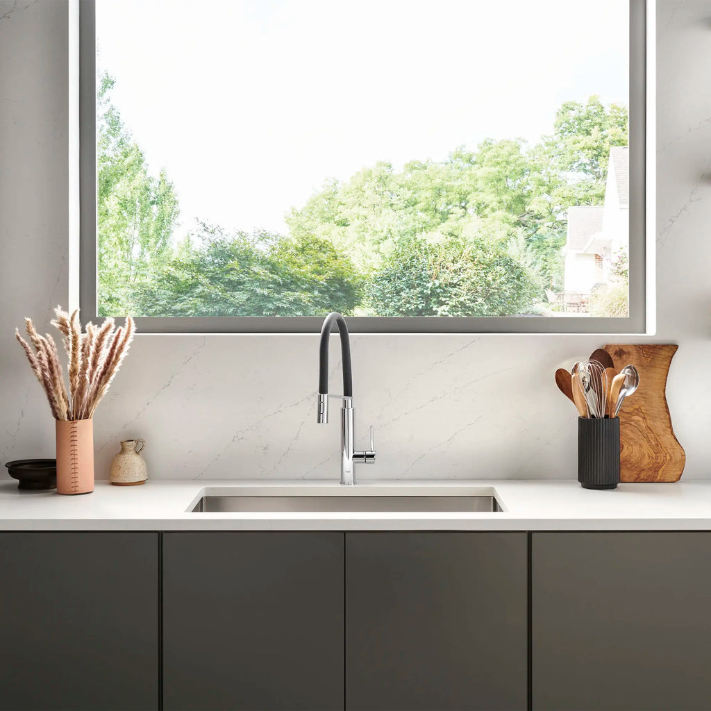 GROHE 31492000 Concetto Single-Handle Semi-Pro Dual Spray Kitchen Faucet 1.75 GPM - Chrome