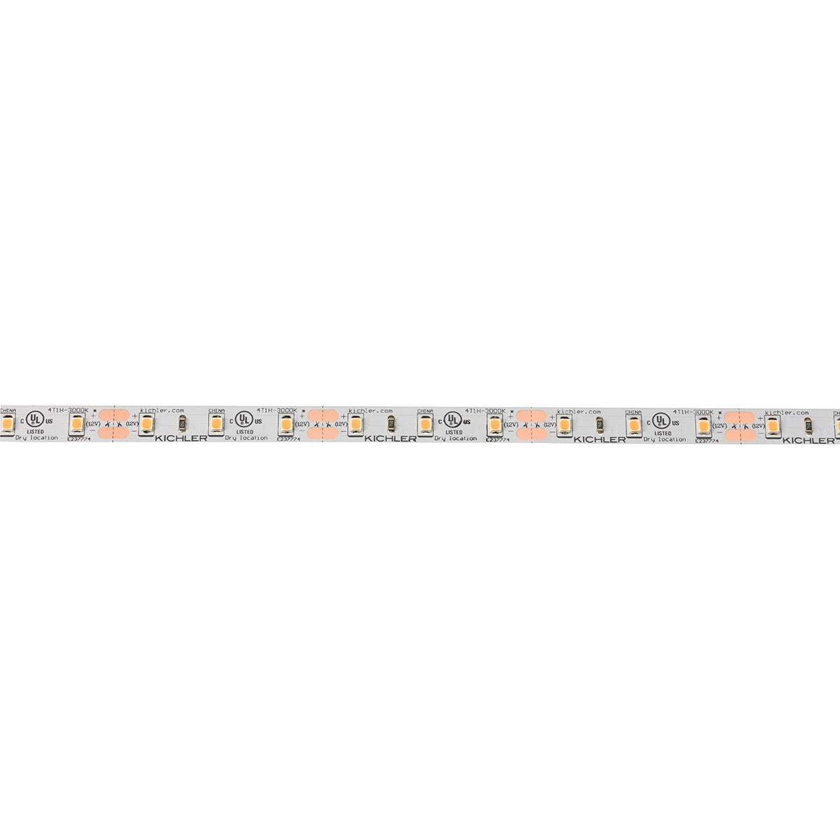 KICHLER 4T1100H30WH 4Tl Dry Tape 12V 12V High Dry 3000K Tape 100 - White Material (Not Painted)