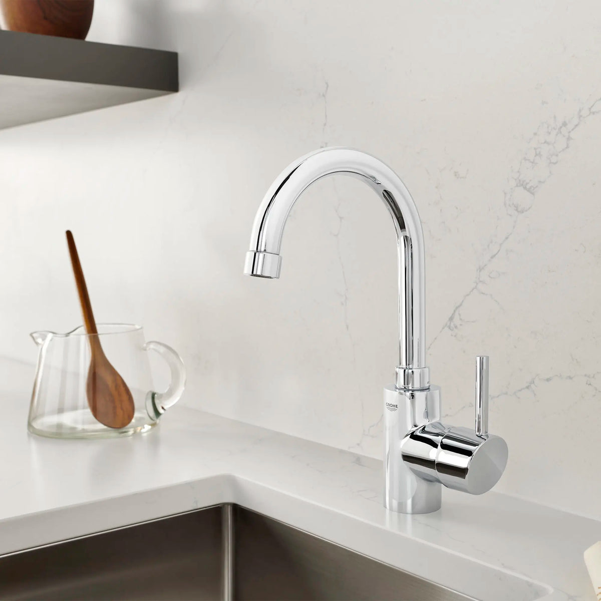 GROHE 31518000 Concetto Single-Handle Pull Down Dual Spray Bar Faucet 5.7 L/min (1.5 gpm) - Chrome