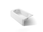 KOHLER K-721-0 Memoirs 60" X 33-3/4" Alcove Bath, Left Drain - White