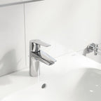 GROHE 32643003 Eurosmart Single Hole Single-Handle S-Size Bathroom Faucet, 1.2 GPM Less Drain - Chrome