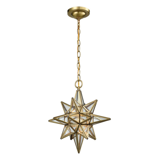 ELK SHOWROOM 72154/1 Beamer 12'' Wide 1-Light Mini Pendant - Brushed Brass