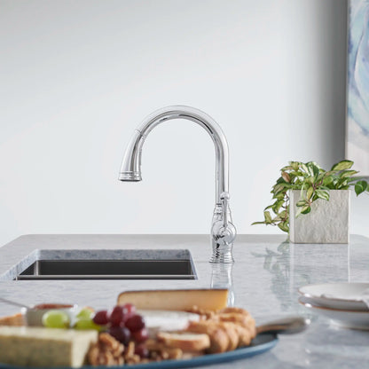 GROHE 33870002 Bridgeford Single-Handle Pull-Down Kitchen Faucet Dual Spray 1.75 GPM - Chrome