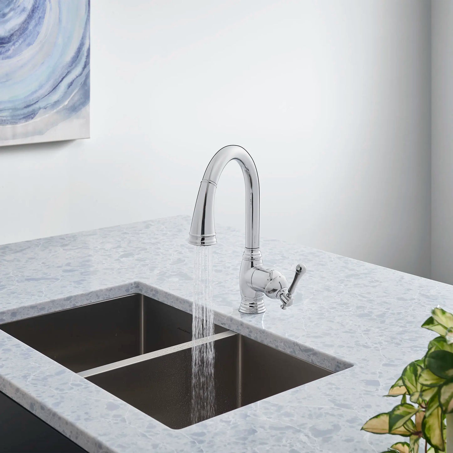 GROHE 33870002 Bridgeford Single-Handle Pull-Down Kitchen Faucet Dual Spray 1.75 GPM - Chrome