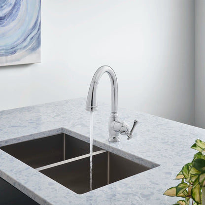 GROHE 33870002 Bridgeford Single-Handle Pull-Down Kitchen Faucet Dual Spray 1.75 GPM - Chrome