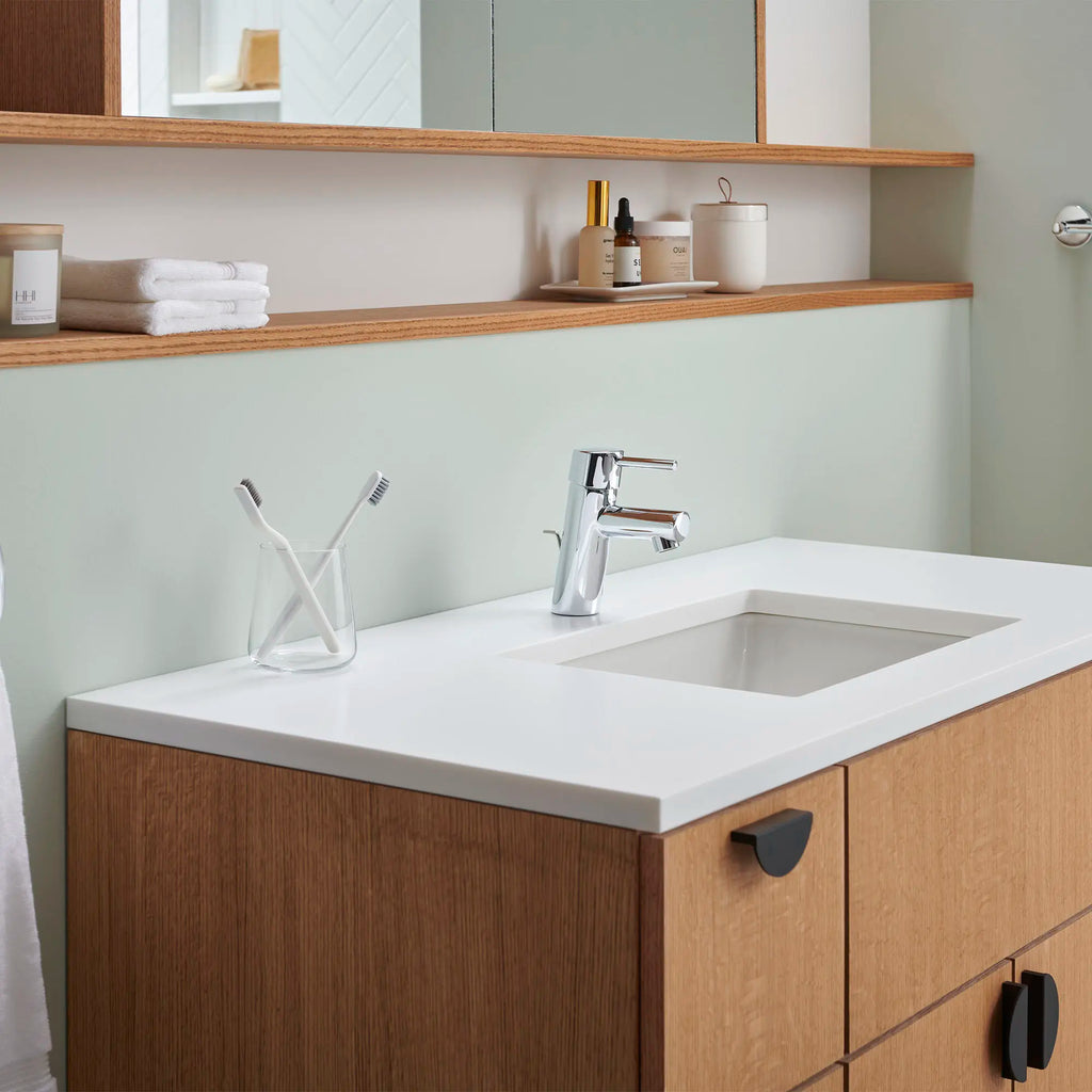 GROHE 3427000A Concetto Single Hole Single-Handle S-Size Bathroom Faucet, 1.2 GPM - Chrome