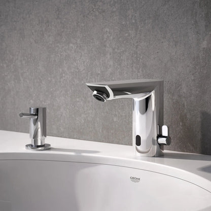 GROHE 36467000 Baucosmopolitan E Touchless Electronic Faucet with Temperature Control Lever, Battery-Powered - Chrome