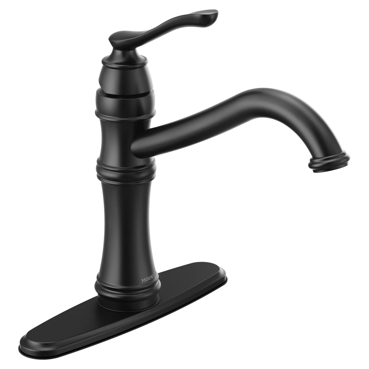 MOEN 7240BL Belfield Matte black one-handle kitchen faucet