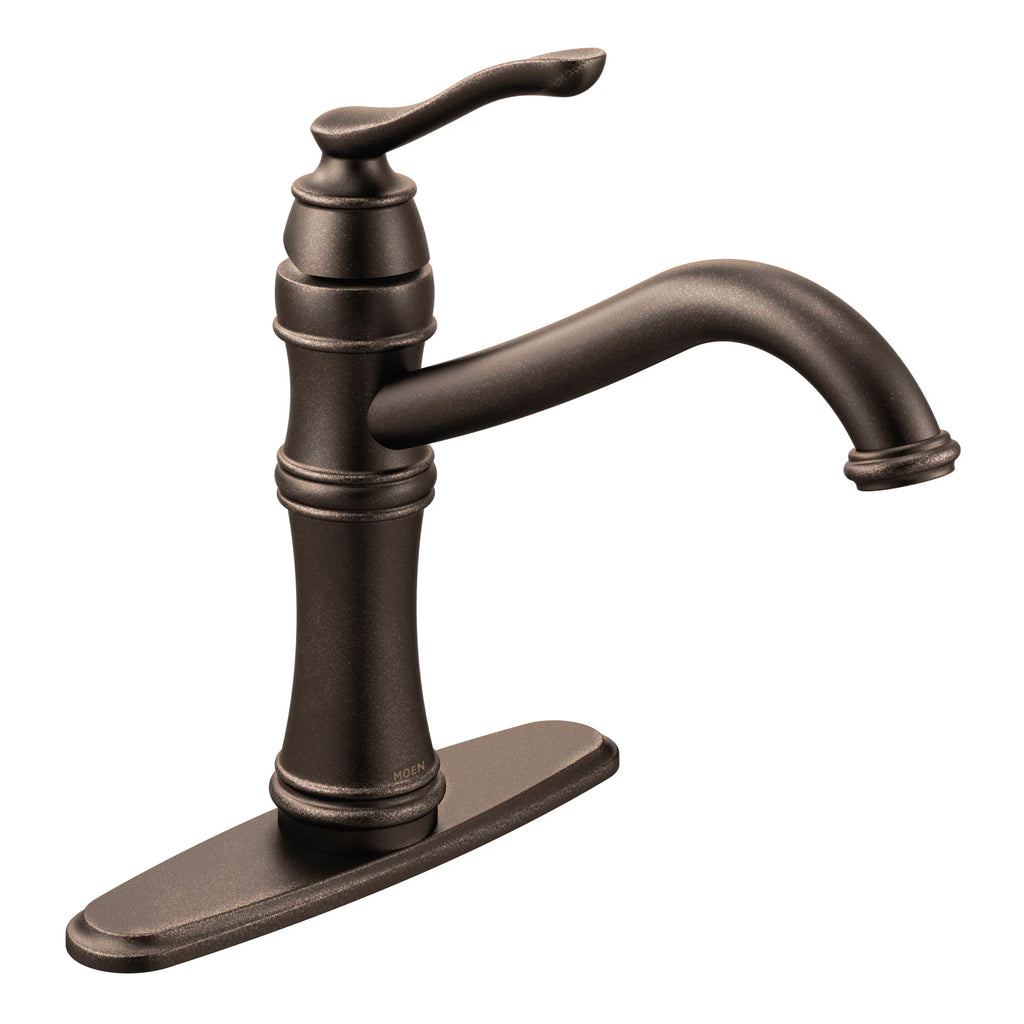 MOEN 7240ORB Belfield Chrome One-Handle High Arc Kitchen Faucet - Oil Rubbed Bronze