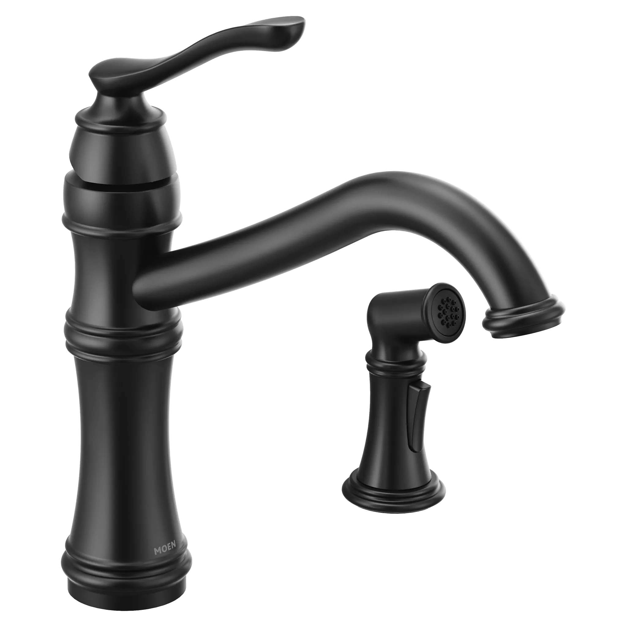 MOEN 7245BL Belfield  One-Handle Kitchen Faucet In Matte Black