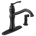 MOEN 7245BL Belfield  One-Handle Kitchen Faucet In Matte Black
