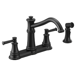 MOEN 7255BL Belfield Two-Handle Kitchen Faucet - Matte Black