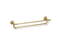KOHLER K-72570-2MB Artifacts 24" Double Towel Bar - Vibrant Brushed Moderne Brass