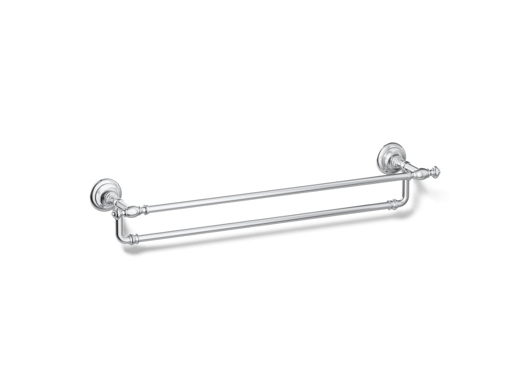 KOHLER K-72570-CP Artifacts 24" Double Towel Bar - Polished Chrome