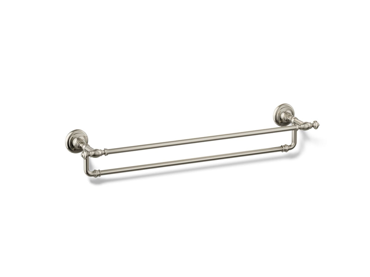 KOHLER K-72570-SN Artifacts 24" Double Towel Bar - Vibrant Polished Nickel