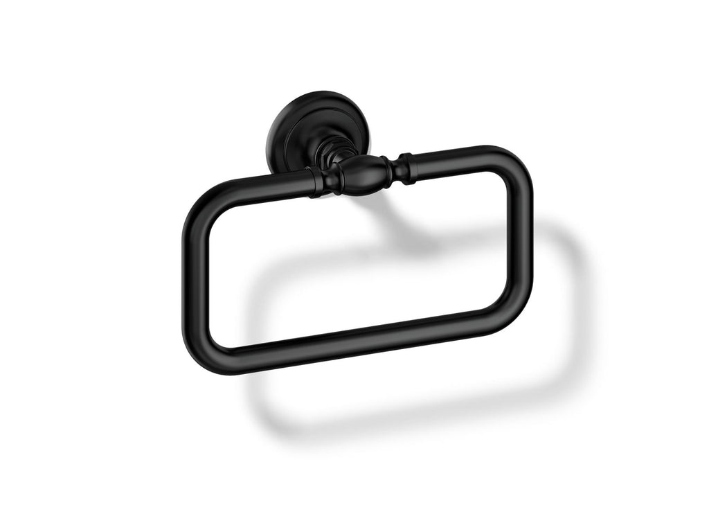 KOHLER K-72571-BL Artifacts Towel Ring - Matte Black