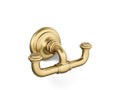 KOHLER K-72572-2MB Artifacts Double Robe Hook - Vibrant Brushed Moderne Brass
