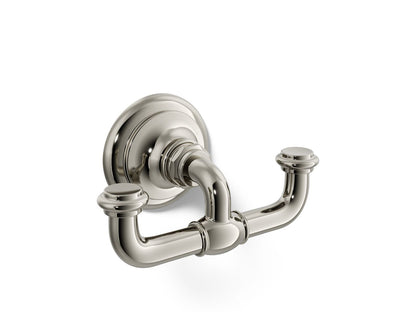 KOHLER K-72572-SN Artifacts Double robe hook - Vibrant Polished Nickel