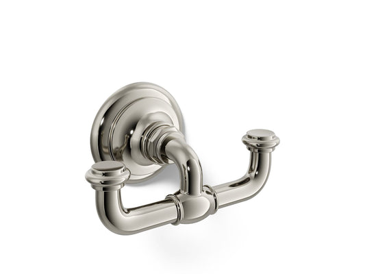 KOHLER K-72572-SN Artifacts Double robe hook - Vibrant Polished Nickel