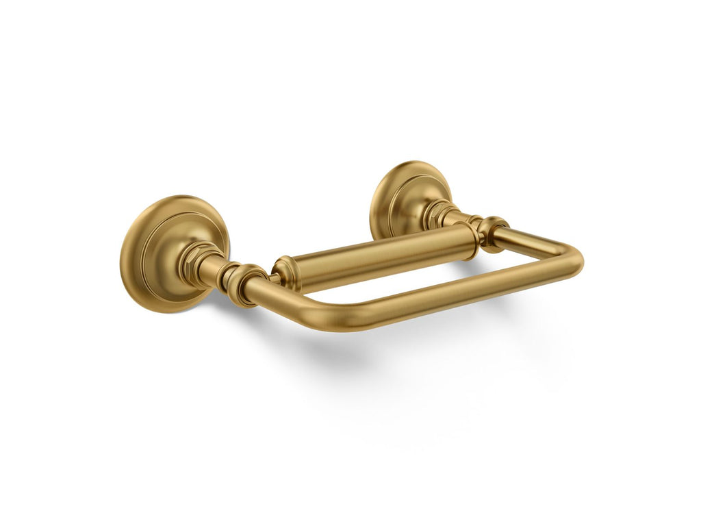 KOHLER K-72573-2MB Artifacts Pivoting Toilet Paper Holder - Vibrant Brushed Moderne Brass