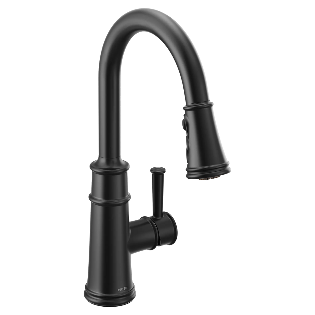MOEN 7260BL Belfield One-Handle High Arc Pulldown Kitchen Faucet - Matte Black