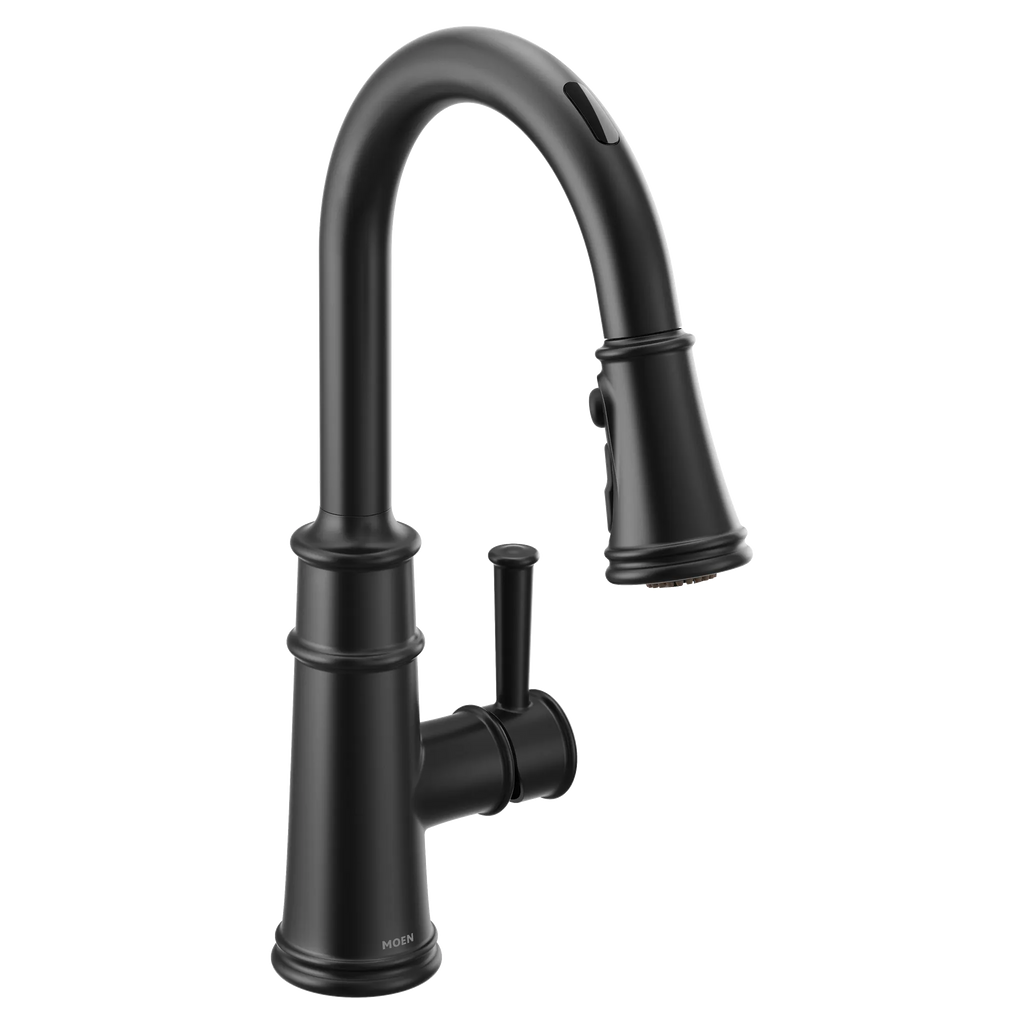 MOEN 7260EVBL Belfield Smart Kitchen One-Handle High Arc Pulldown Kitchen Faucet - Matte Black