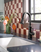 MOEN 7260EVBL Belfield Smart Kitchen One-Handle High Arc Pulldown Kitchen Faucet - Matte Black