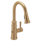 MOEN 7260EWBZG Belfield Motionsense Wave One-Handle Pulldown Touchless Kitchen Faucet - Bronzed Gold
