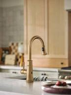 MOEN 7260EWBZG Belfield Motionsense Wave One-Handle Pulldown Touchless Kitchen Faucet - Bronzed Gold