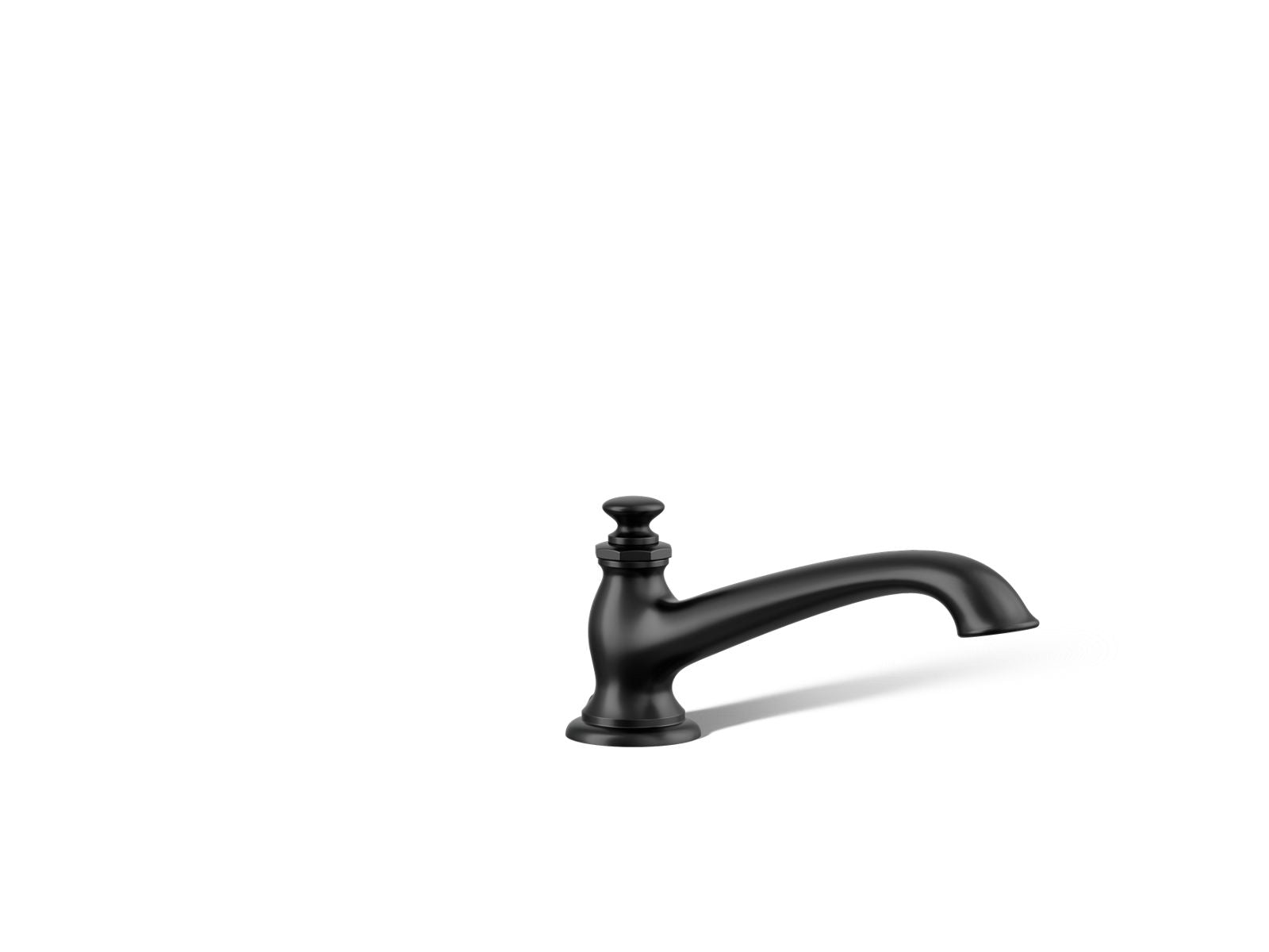 KOHLER K-72777-BL Artifacts Deck-Mount Bath Spout With Flare Design - Matte Black